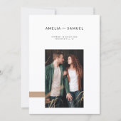 Invitation Simple Mariage Bohème Minimaliste (Devant)