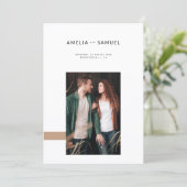 Invitation Simple Mariage Bohème Minimaliste (Debout devant)