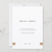 Invitation Simple Mariage Bohème Minimaliste (Dos)