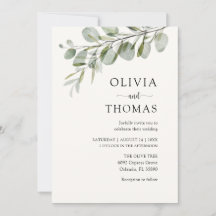 Simple mariage botanique à l'aquarelle de verdure