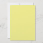 Invitation Simple mariage botanique jaune et gris (Dos)