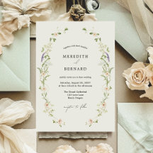 Simple Mariage Champêtre Fleur Sauvage Vintage