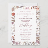 Invitation Simple Mariage Chic Bohème Rustique Code QR Photo (Devant)