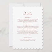 Invitation Simple mariage coquillage océan bleu plage (Dos)