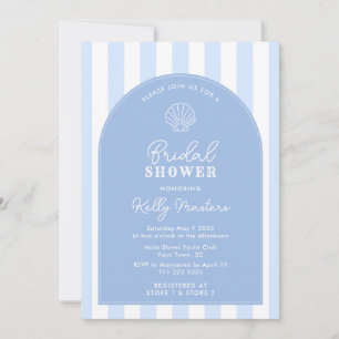 Invitation Simple Mariage Côtier Bleu Et Blanc