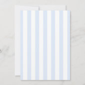 Invitation Simple Mariage Côtier Bleu Et Blanc (Dos)