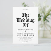 Invitation Simple Mariage de calligraphie celtique (Debout devant)