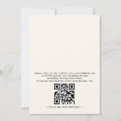Invitation Simple mariage de code QR de fleur sauvage automna (Dos)