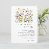 Invitation Simple Mariage de Fleur Sauvage (Debout devant)