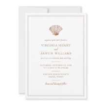 Simple Mariage de Plage Coquillage Classique