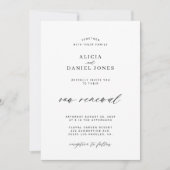 Invitation Simple mariage de renouvellement de voeux photo no (Devant)