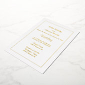 Invitation simple Mariage encadré blanc (Rotation)