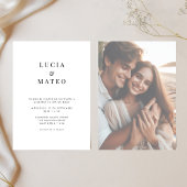 Invitation Simple Mariage espagnol photo dénaturée