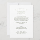 Invitation Simple Mariage Fleur de Champ Avant et Arrière (Dos)