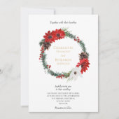 Invitation Simple Mariage Formel De Noël Classique Photo (Devant)