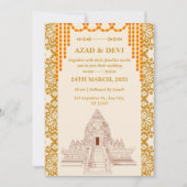 Invitation Simple mariage indien du Sud (Devant)