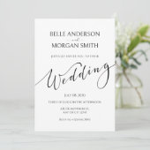 Invitation Simple mariage minimaliste moderne (Debout devant)