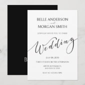 Invitation Simple mariage minimaliste moderne (Devant / Derrière)