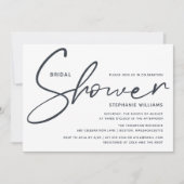 Invitation Simple Mariage Minimaliste Moderne Script (Devant)