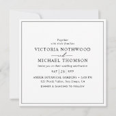 Invitation Simple Mariage Minimaliste Noir et Blanc (Devant)