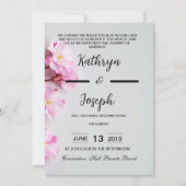 Invitation Simple Mariage minimaliste noir et gris (Devant)