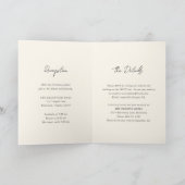 Invitation Simple mariage moderne à la crème (Intérieur)