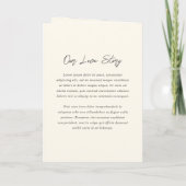 Invitation Simple mariage moderne à la crème (Dos)