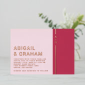 Invitation simple Mariage moderne Foil (Debout devant)