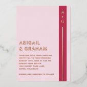 Invitation simple Mariage moderne Foil (Recto)