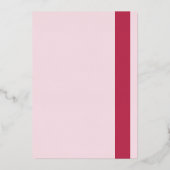 Invitation simple Mariage moderne Foil (Verso)