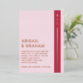 Invitation simple Mariage moderne Foil (Debout devant)