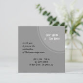 Invitation Simple Mariage Moderne Gris (Debout devant)