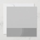 Invitation Simple Mariage Moderne Gris (Dos)