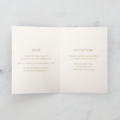 Invitation Simple Mariage Moderne Ivoire et Or (Intérieur)