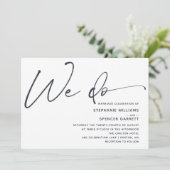 Invitation Simple mariage moderne minimaliste écriture (Debout devant)