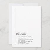 Invitation Simple Mariage Moderne Noir Blanc (Devant)