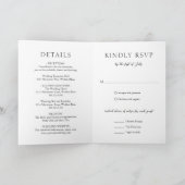 Invitation Simple Mariage Moderne Noir et Blanc Gras (Intérieur)
