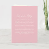 Invitation Simple Mariage Moderne Rose (Dos)