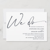 Invitation Simple Mariage Moderne Script (Devant)