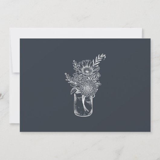 Invitation Simple Mariage Moderne Script (Dos)
