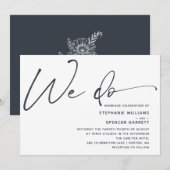 Invitation Simple Mariage Moderne Script (Devant / Derrière)