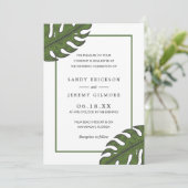 Invitation Simple Mariage moderne Tropical (Debout devant)