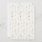 Invitation Simple Mariage Monogramme Fleur des Champs Rustiqu (Dos)