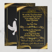 Invitation simple mariage nikah avec bordure (Devant / Derrière)