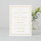 Invitation simple Mariage or Foil (Debout devant)
