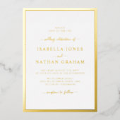 Invitation simple Mariage or Foil (Recto)