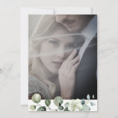 Invitation Simple Mariage Photo de verdure d'Eucalyptus (Dos)