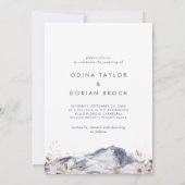 Invitation Simple Mariage photo Floral Mountain (Dos)