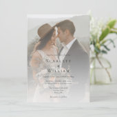 Invitation Simple Mariage Photo Minimaliste Traditionnel (Debout devant)