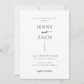 Invitation Simple Mariage Photo Moderne (Devant)